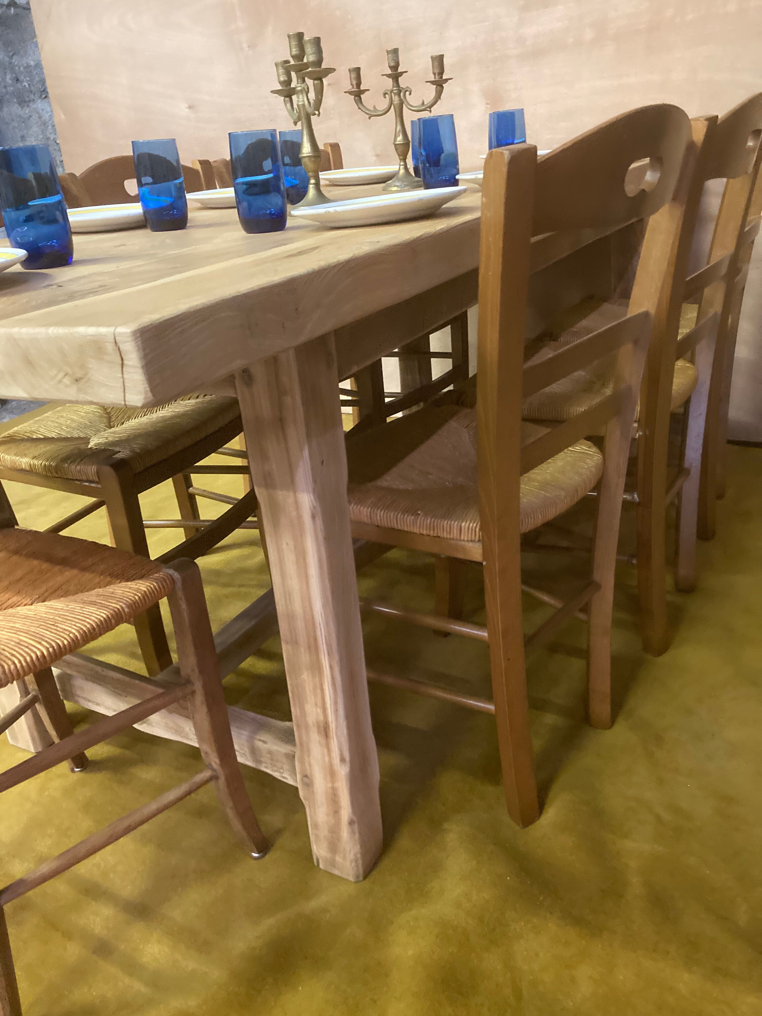 Farmhouse table bois brut