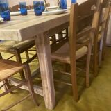 Table de ferme bois brut