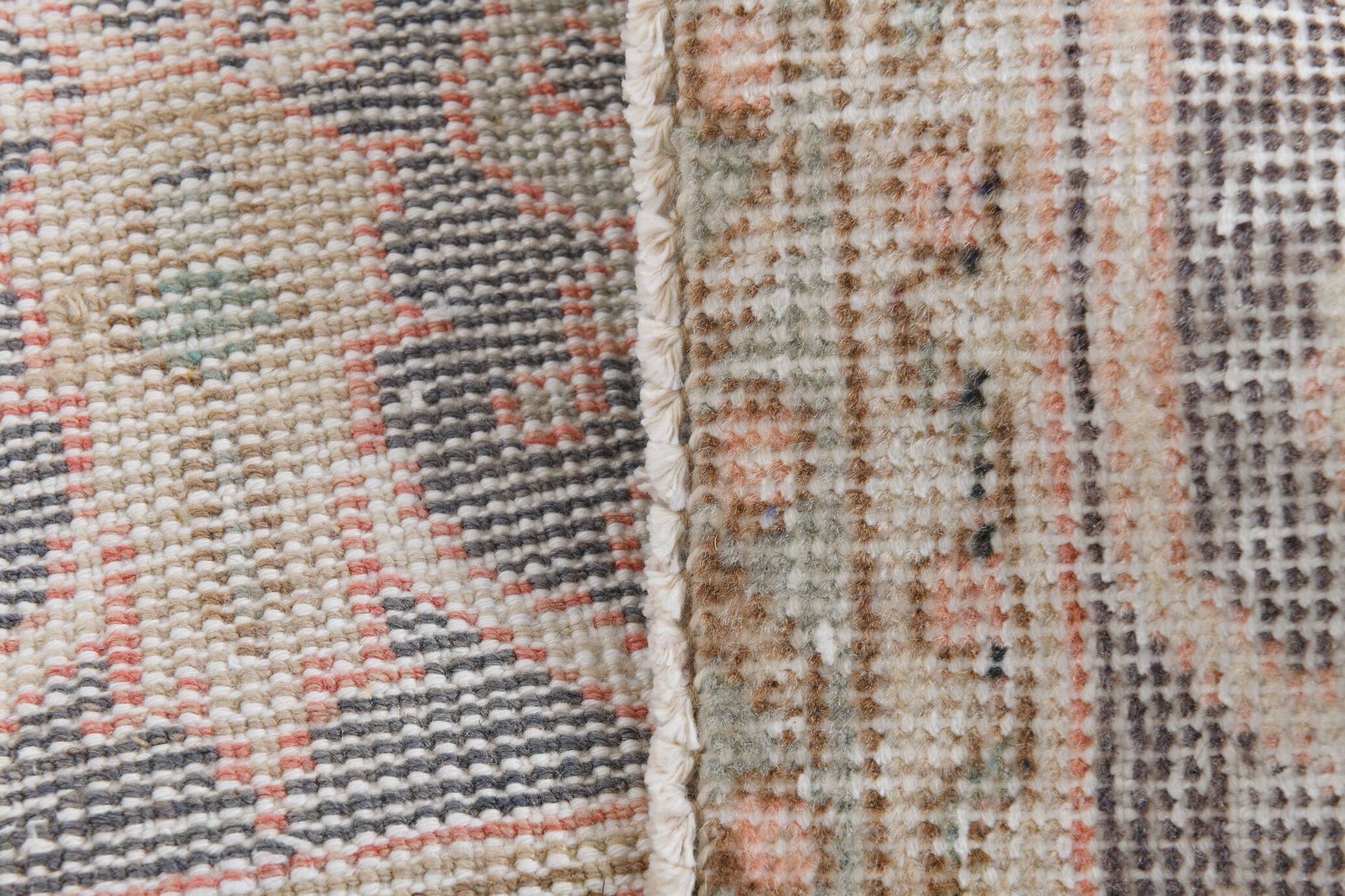 7x10 Vintage Salmon Pink Classic Madallion Turkish Rug, 219x314Cm