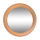 Round Beige and Coral Plastic Wall Mirror from the 70s-80s