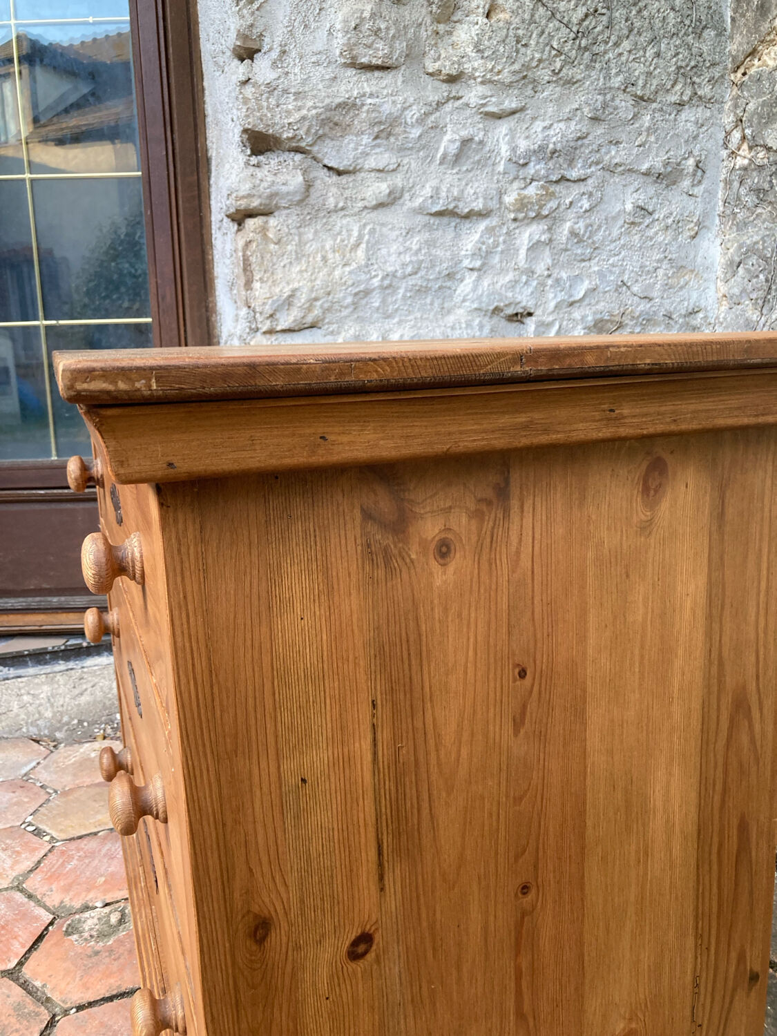 Antique pine chest of drawers