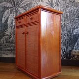 Vintage rattan sideboard 2 doors and 2 drawers