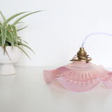 Pink glass hanging lamp