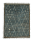 Hand-Knotted Turkish Contemporary 290 cm x 383 cm Blue Wool Carpet