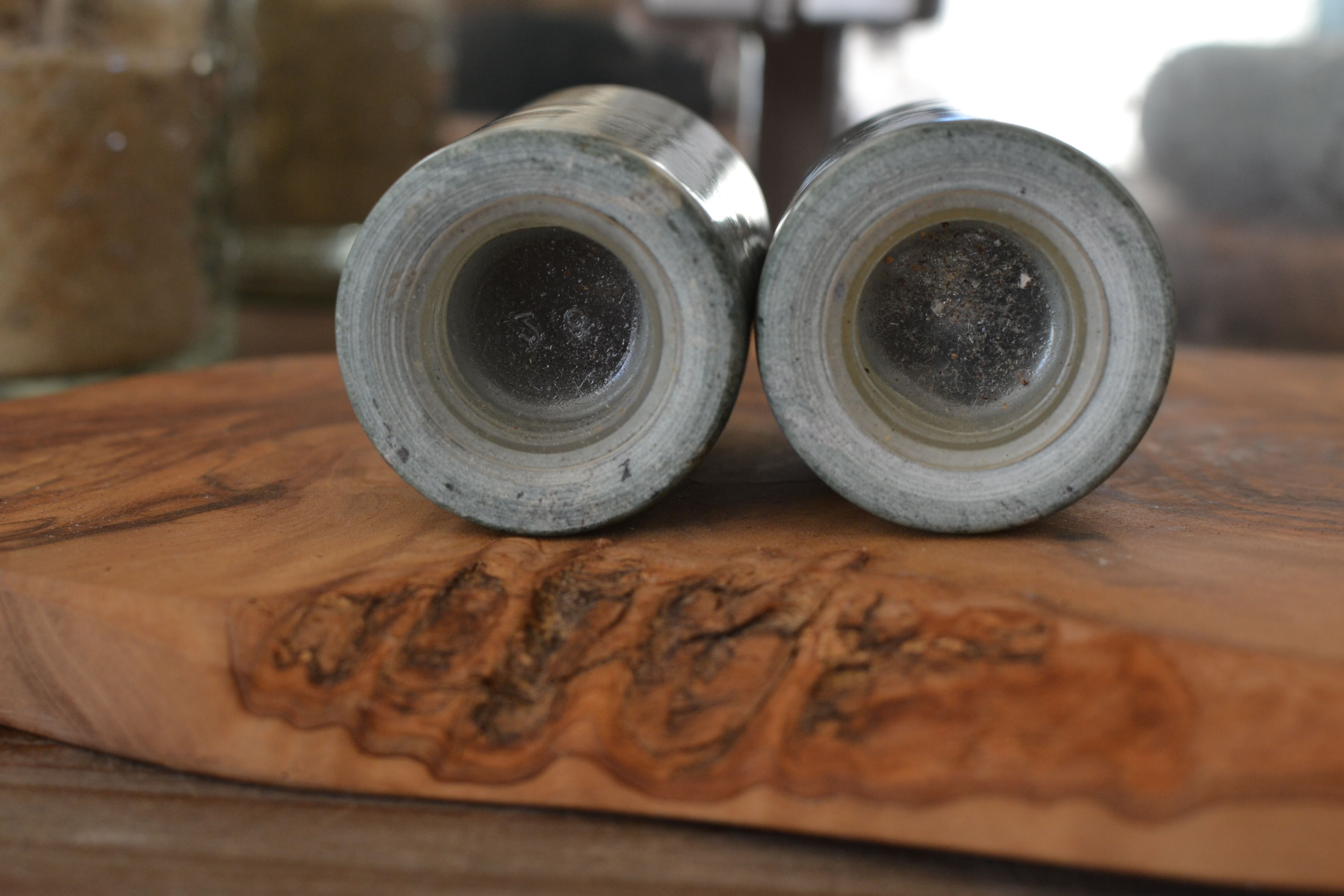 Marble salt and pepper shaker