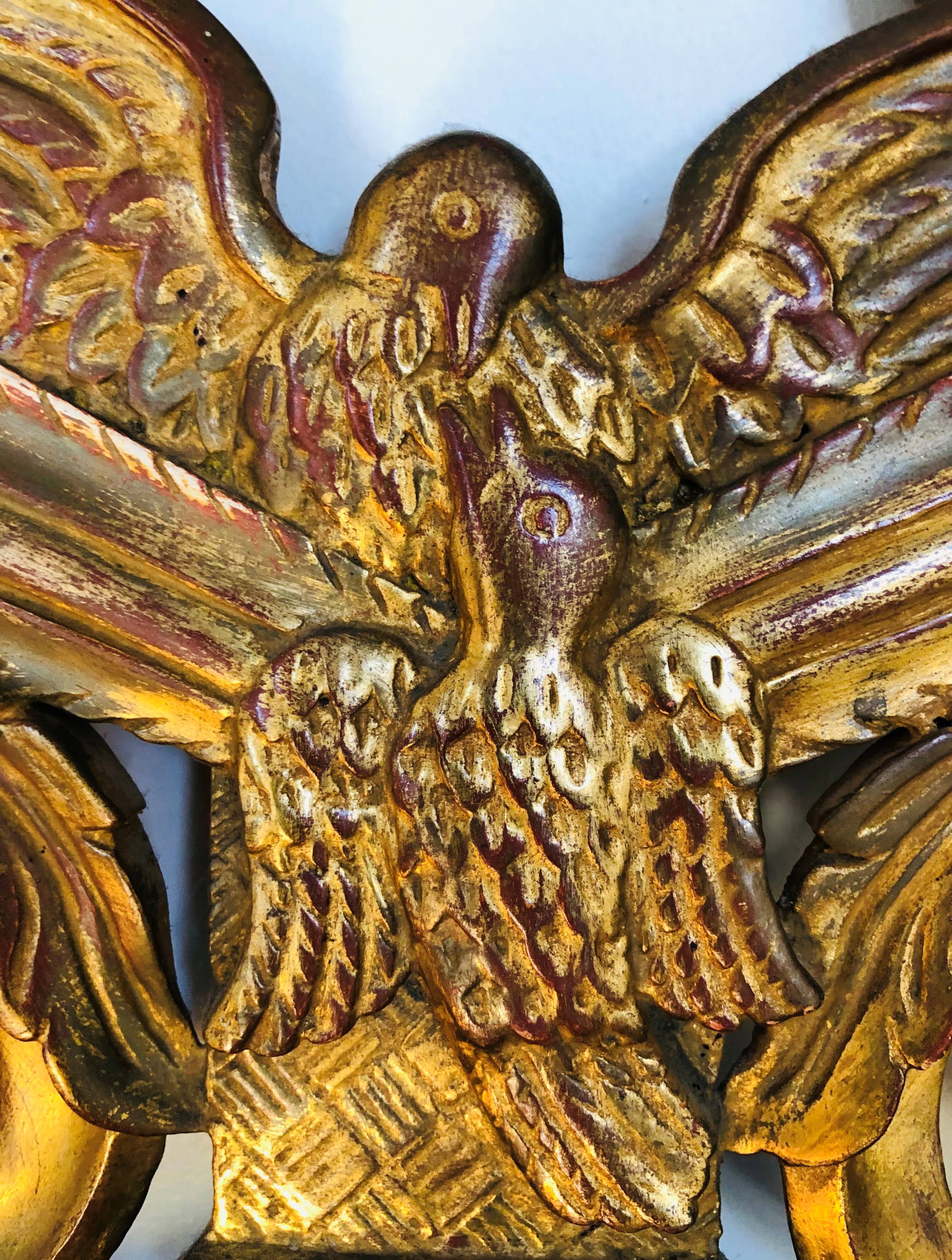 Gilded carved wooden mirror