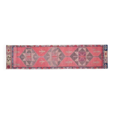 Pink Vintage Turkish Oushak Handmade Wool Tribal Runner Rug 85x378