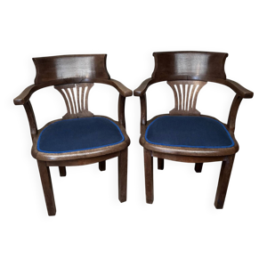 Paire de fauteuils américains