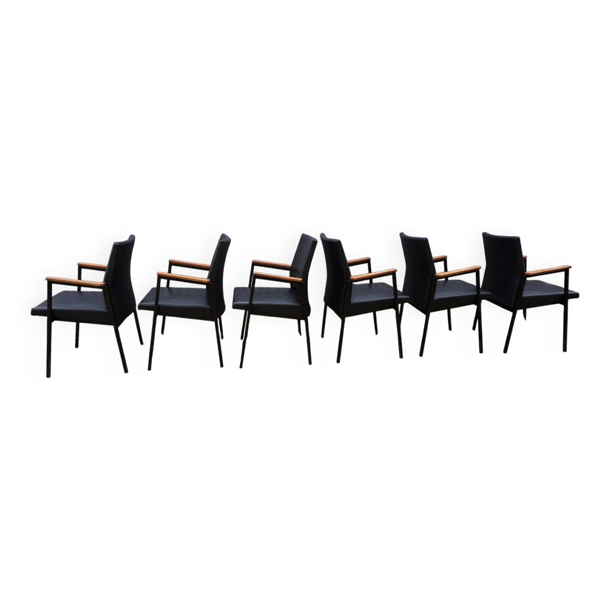 Midcentury Industrial Minimalistic Dutch Design Armchairs/Conference Chairs