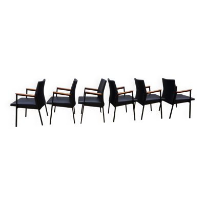 Fauteuils/chaises de conférence au design minimaliste industriel néerlandais du milieu du siècle