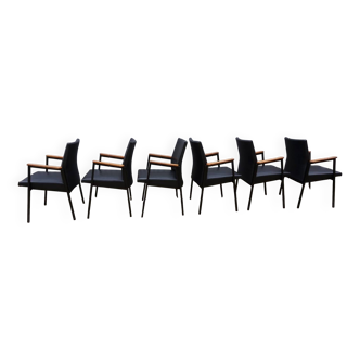 Fauteuils/chaises de conférence au design minimaliste industriel néerlandais du milieu du siècle