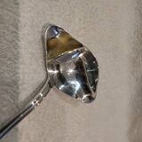 Silver-plated metal ladle for fats and lean meats, by silversmith Ercuis Valencay, 17.6cm