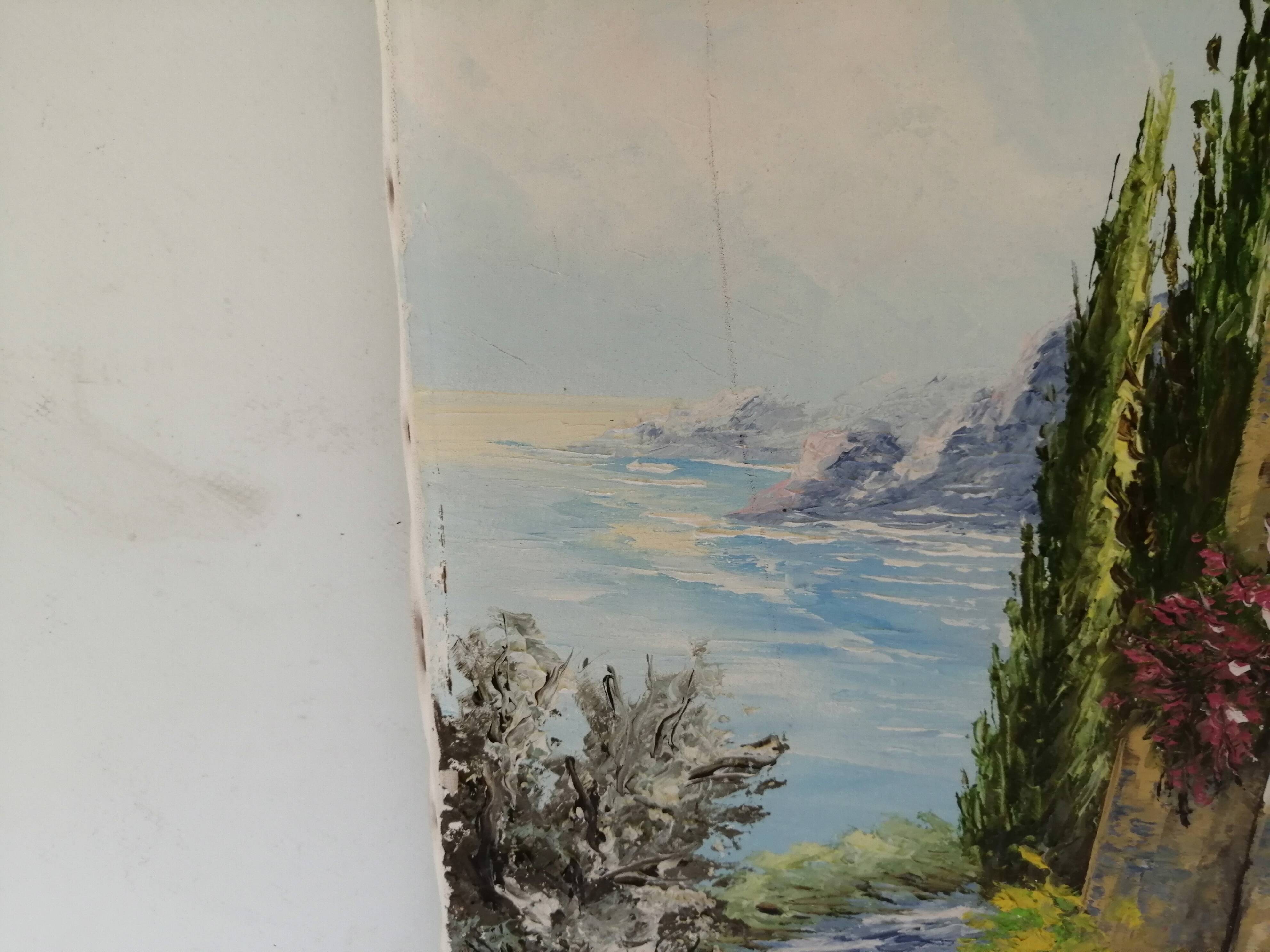 Huile sur toile mas provençal signé Danucho peintre varois