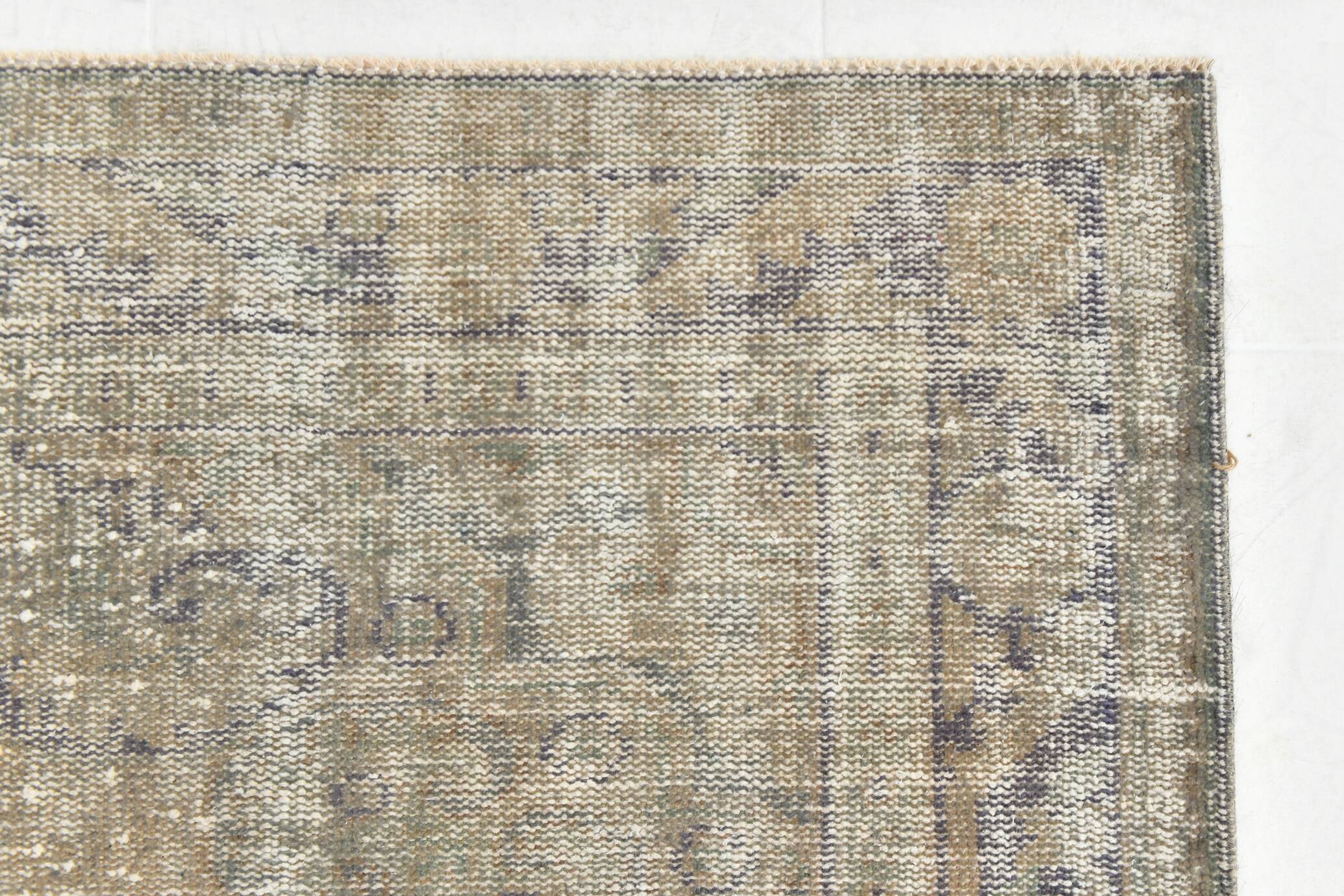 Gray vintage turkish carpet, Distressed vintage large carpet gray