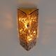 Pair of Amber Murano Glass and Brass Sconces