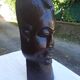 Large carved African head in exotic wood – Madagascar – 65 cm