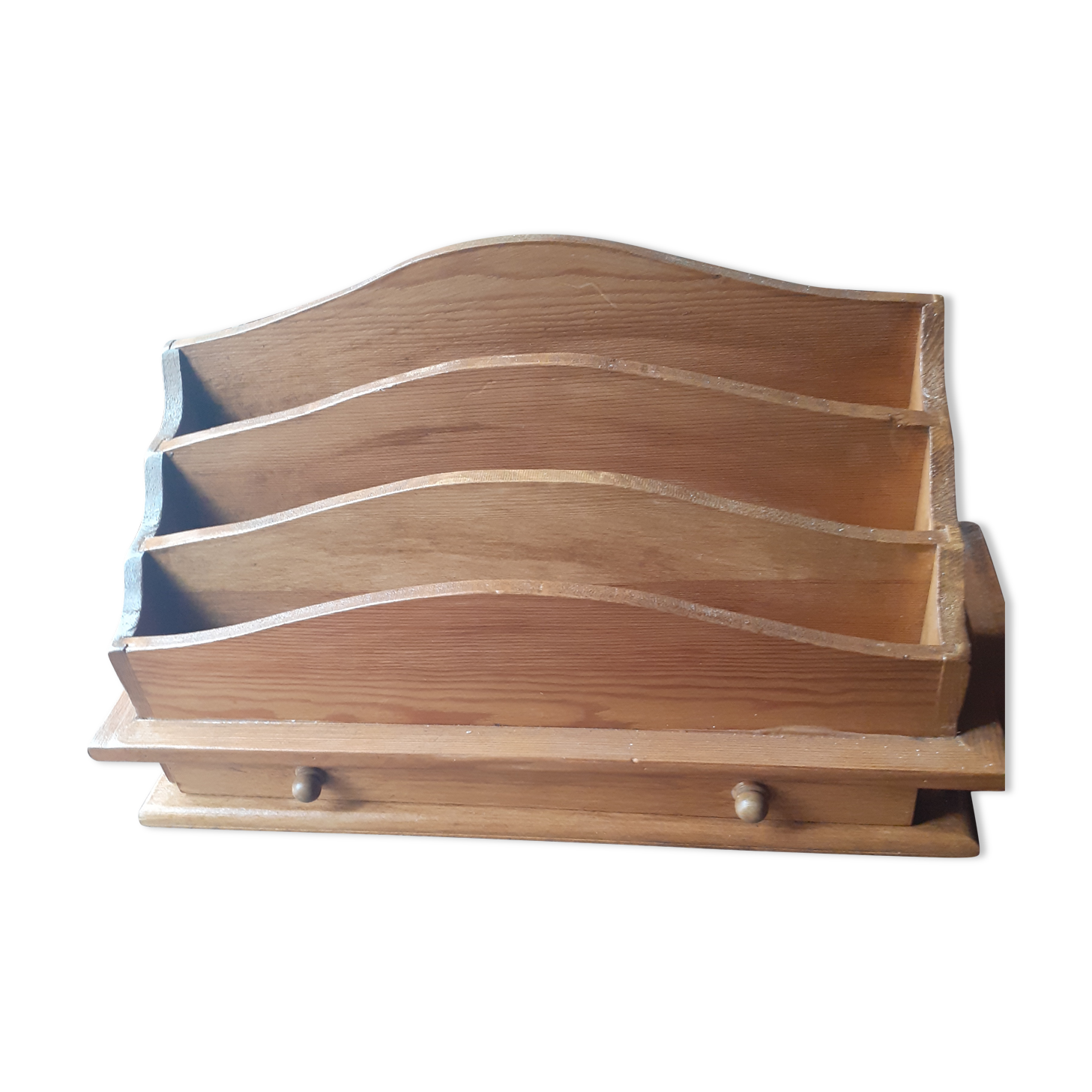 Wooden mail sorter