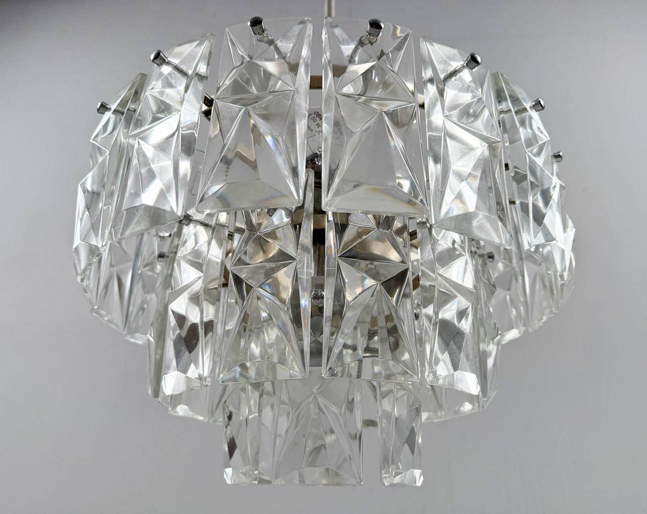 Mid-century chandelier/ceiling lamp by Kinkeldey, Germany, 1970s.