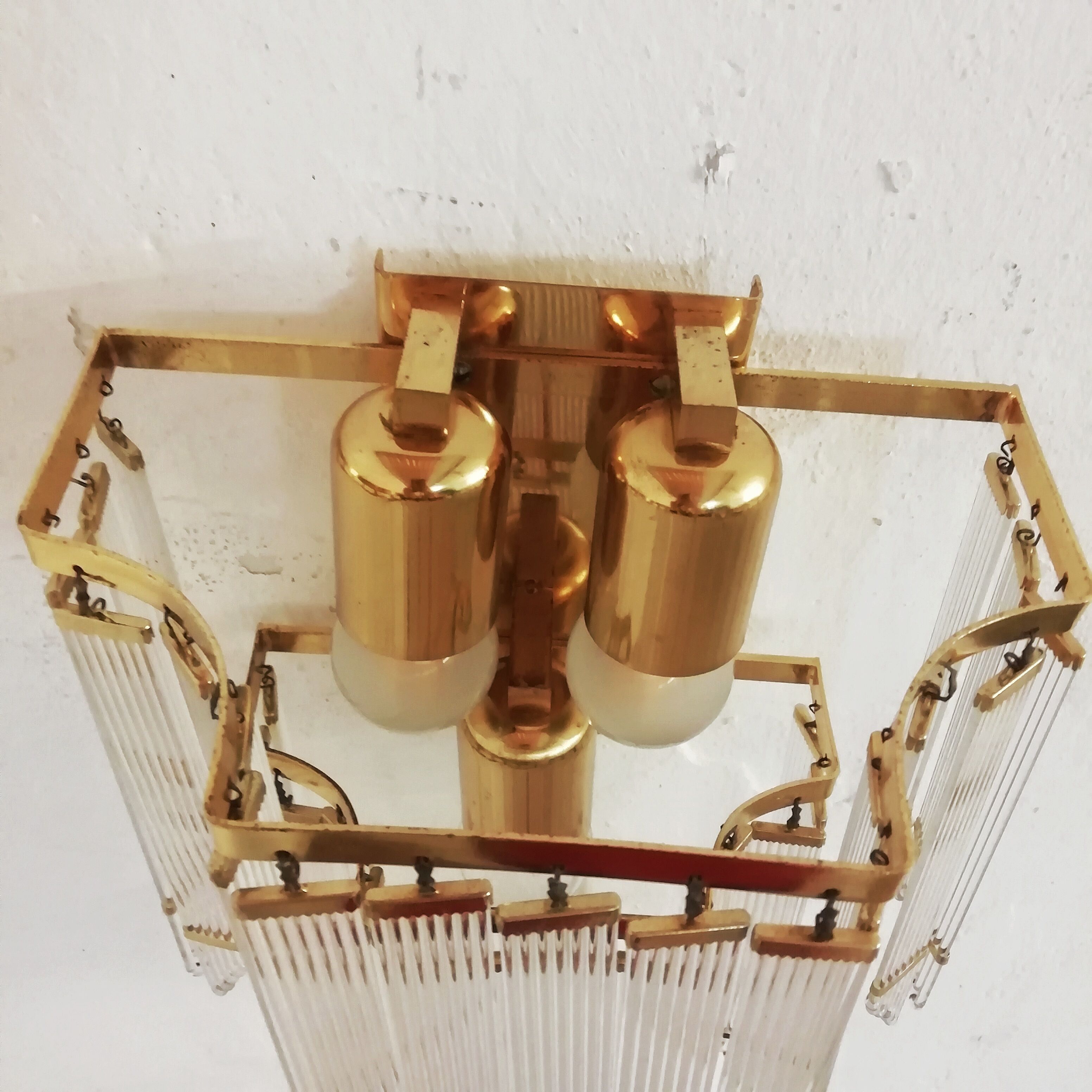 Lamp glass wall lamp 1980