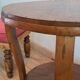Art deco style solid wood double top side table