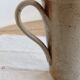 Vintage ceramic jug in taupe brown glaze