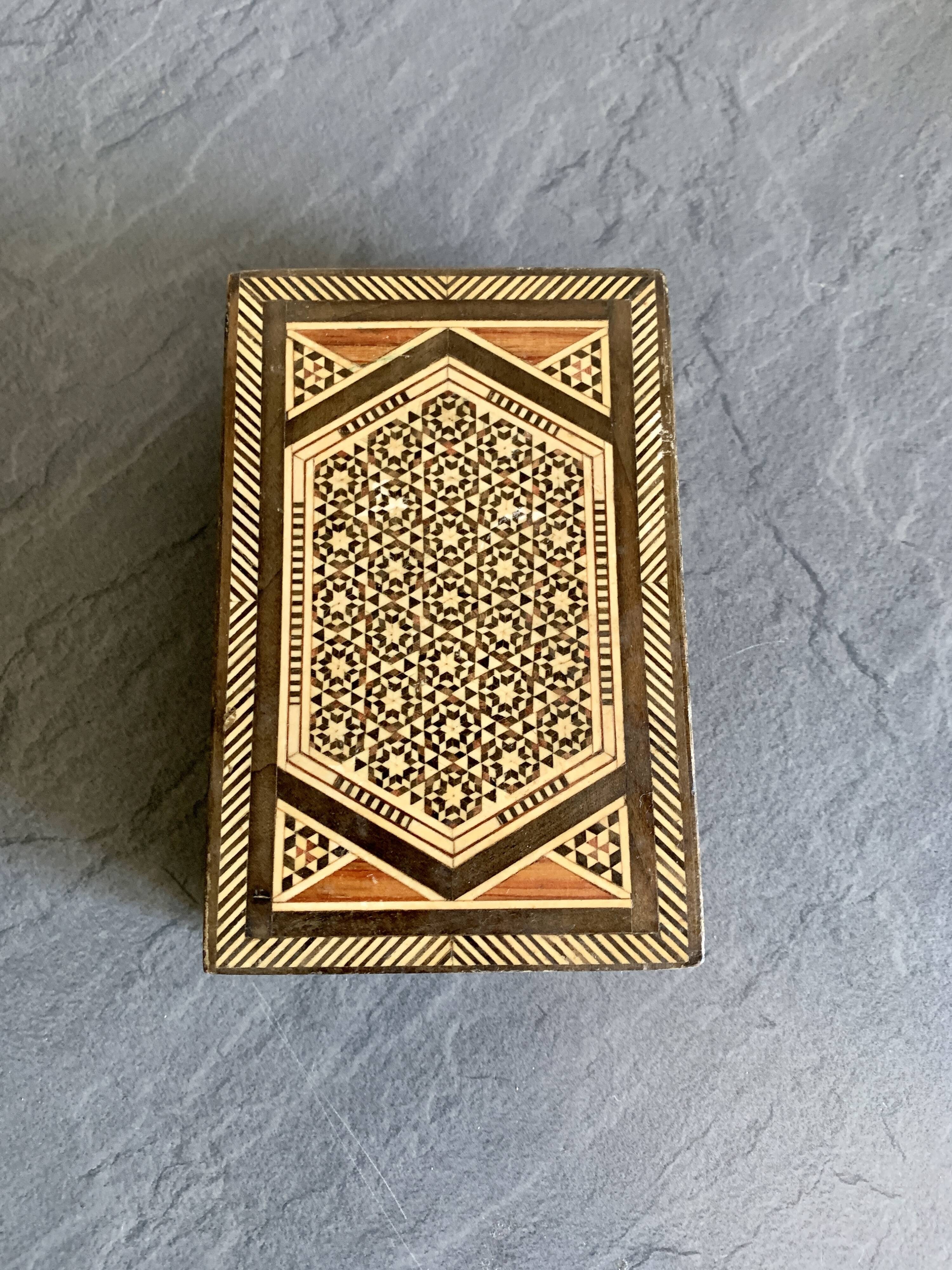Vintage marquetry box
