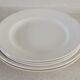 1 dish and 5 plates iron earth cream patina