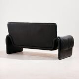 Ds 2011 two-seater leather sofa by De Sede