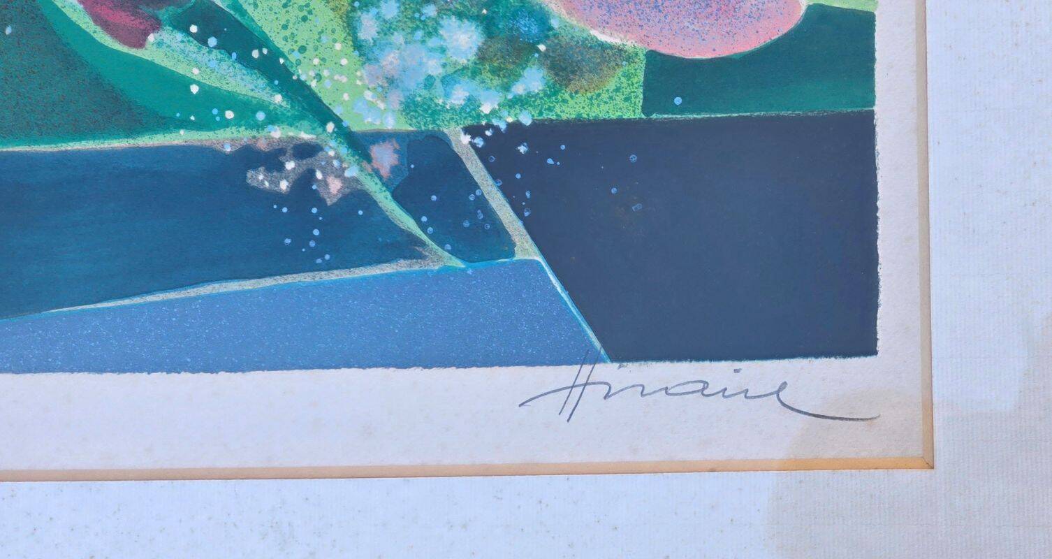 Hilaire Camille Large Original Colour Lithograph Signed and Numbered