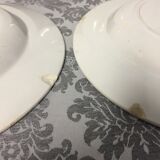 Old art nouveau plates faience of gien france gold medals fleurette