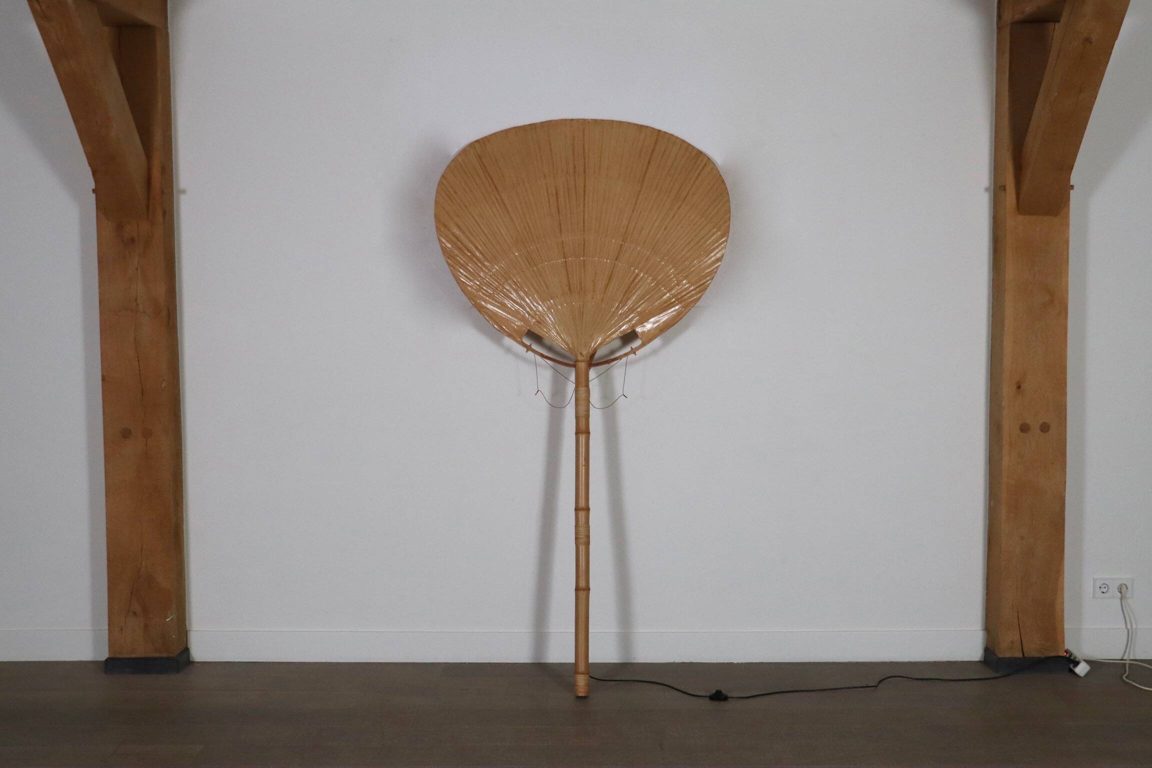 Large Uchiwa Floor lamp by Ingo Maurer for M Design , Germany 1977