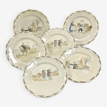 6 Sarreguemines Enfants Richard dinner plates