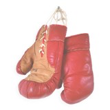 Vintage leather boxing gloves