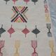 Tapis beige et jaune traditionnel en pure laine  73x109cm