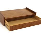 Teak wall console, suede, 1960