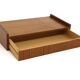 Teak wall console, suede, 1960
