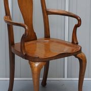 Victorian Howard & Son walnut office chair with stamp.