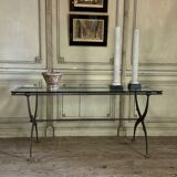 Wrought iron workshop table from around 1900