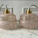 Pair of suspensions / pink granita 50s