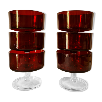 Ruby vintage cups