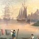 French school of the 19th century. Port scene. Oil on canvas, framed.
