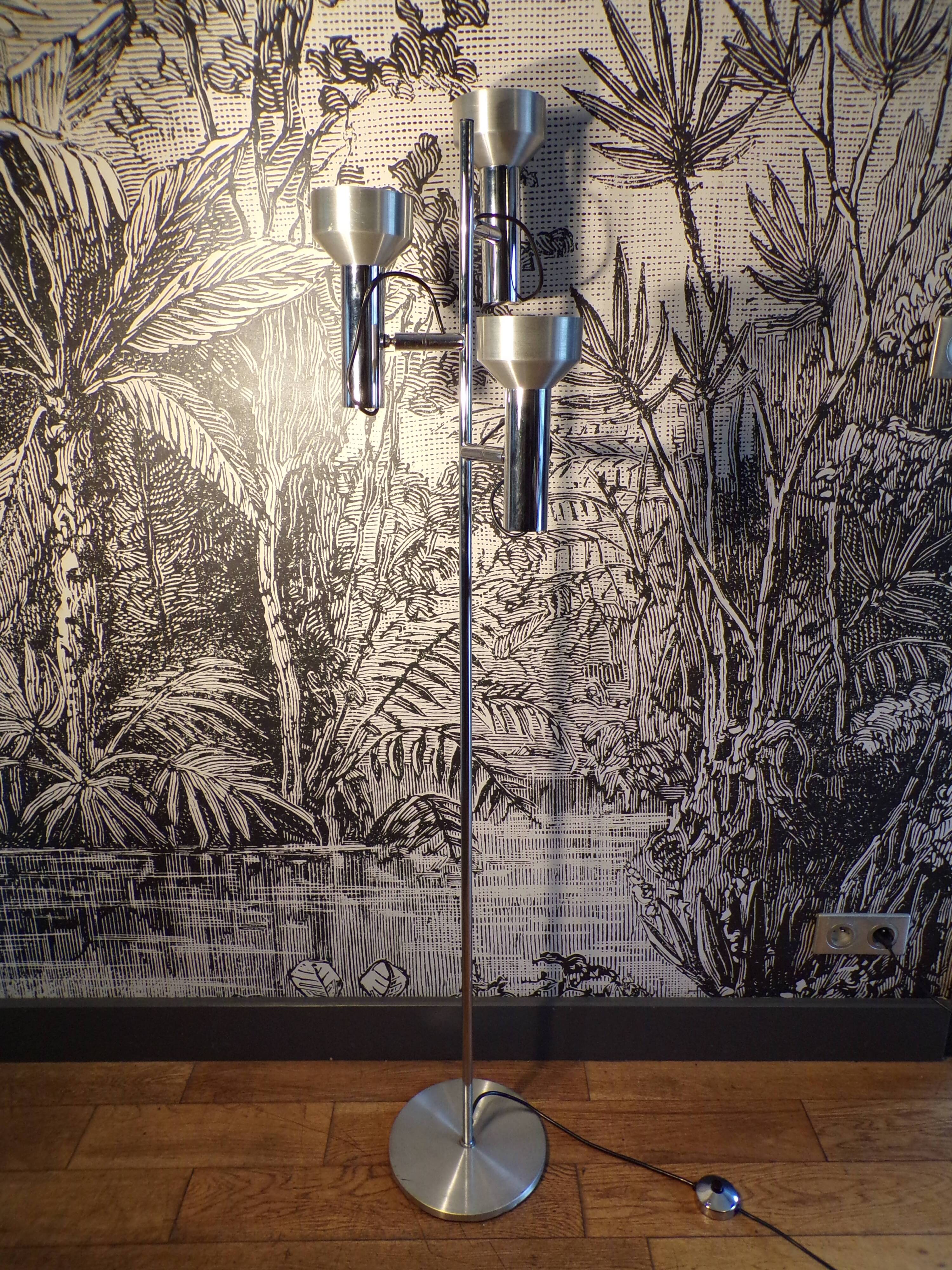 Vintage German floor lamp with 3 lights