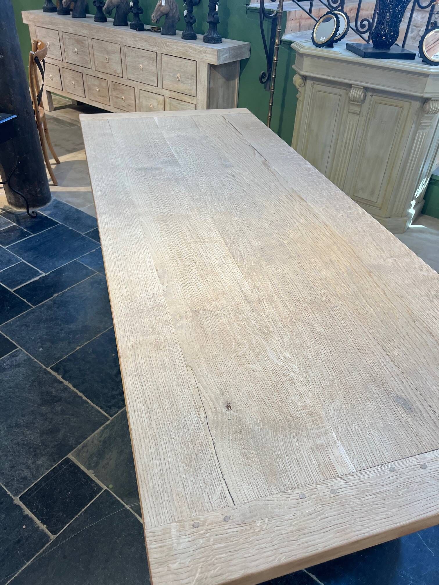 Solid oak farmhouse table