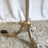 Lampadaire en laiton massif style Hollywood Regency - années 70