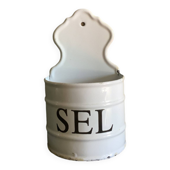 Salt box and enameled sheet metal