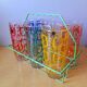 Set of 6 Screen-Printed Glasses 1960