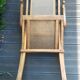 Folding beech cane armchair