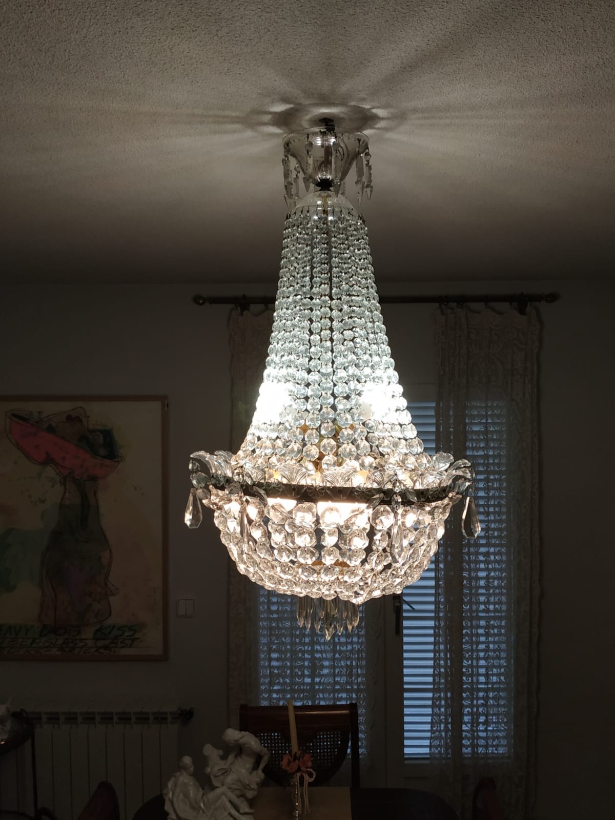 Lustre cristal montgolfière