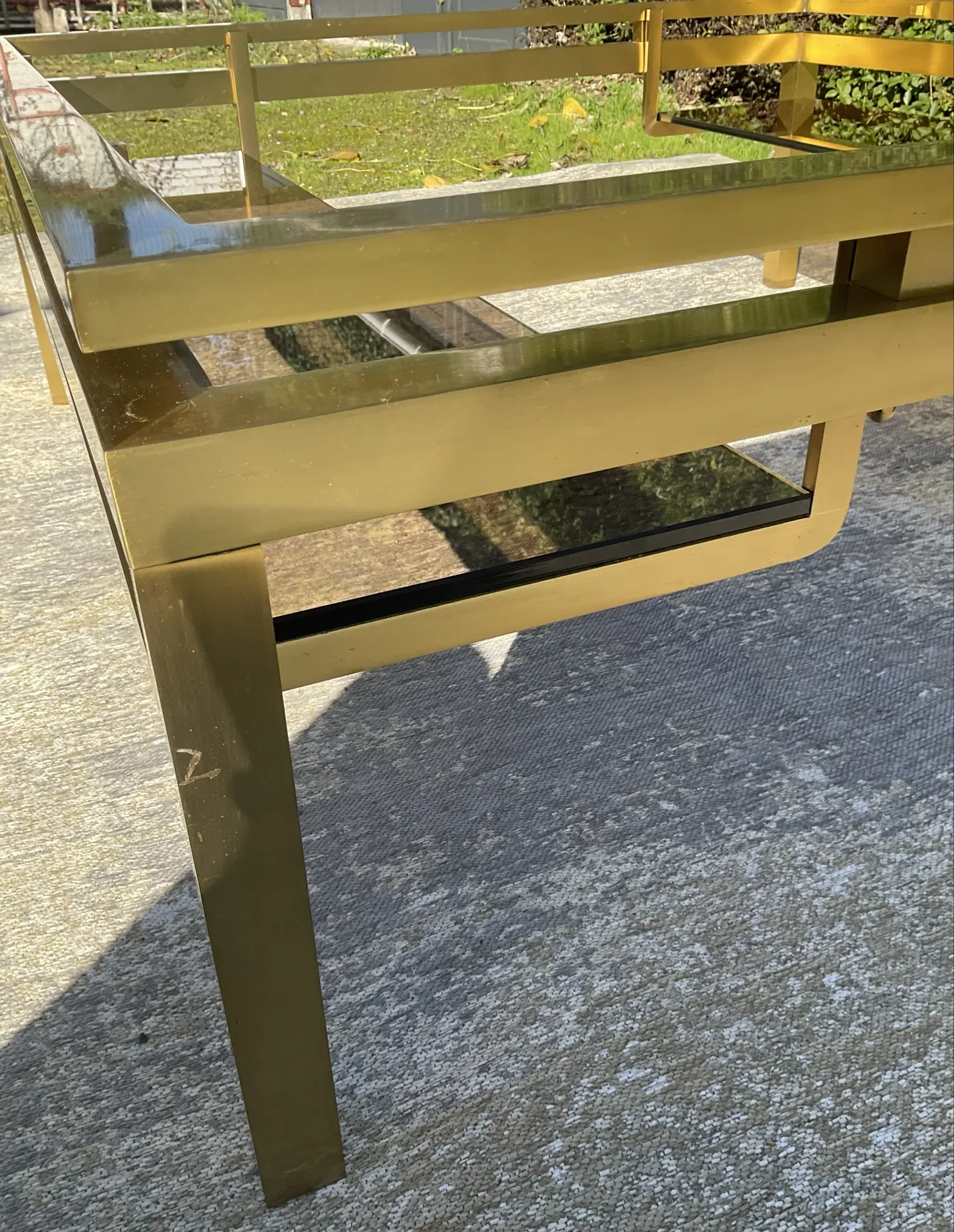 Large coffee table by Guy Lefèvre for Maison Jansen from the 1970s.