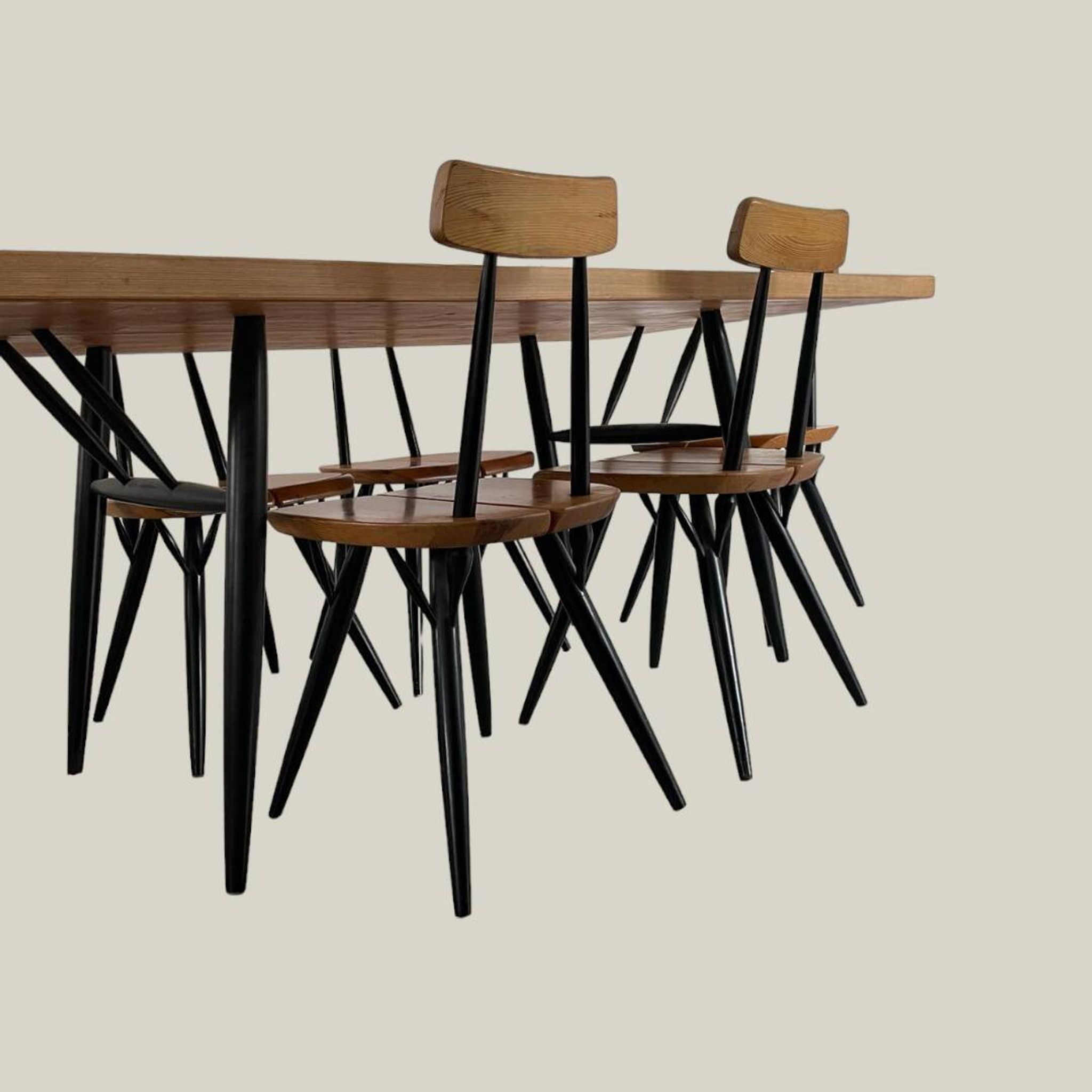 Dining set Ilmari Tapiovaara model Pirrka for Laukaan Puu 1950’s